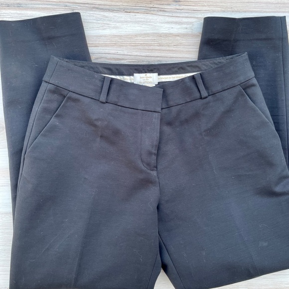 Kate Spade Black Cropped Tapered Pants -  Sz 2 - Picture 3 of 6